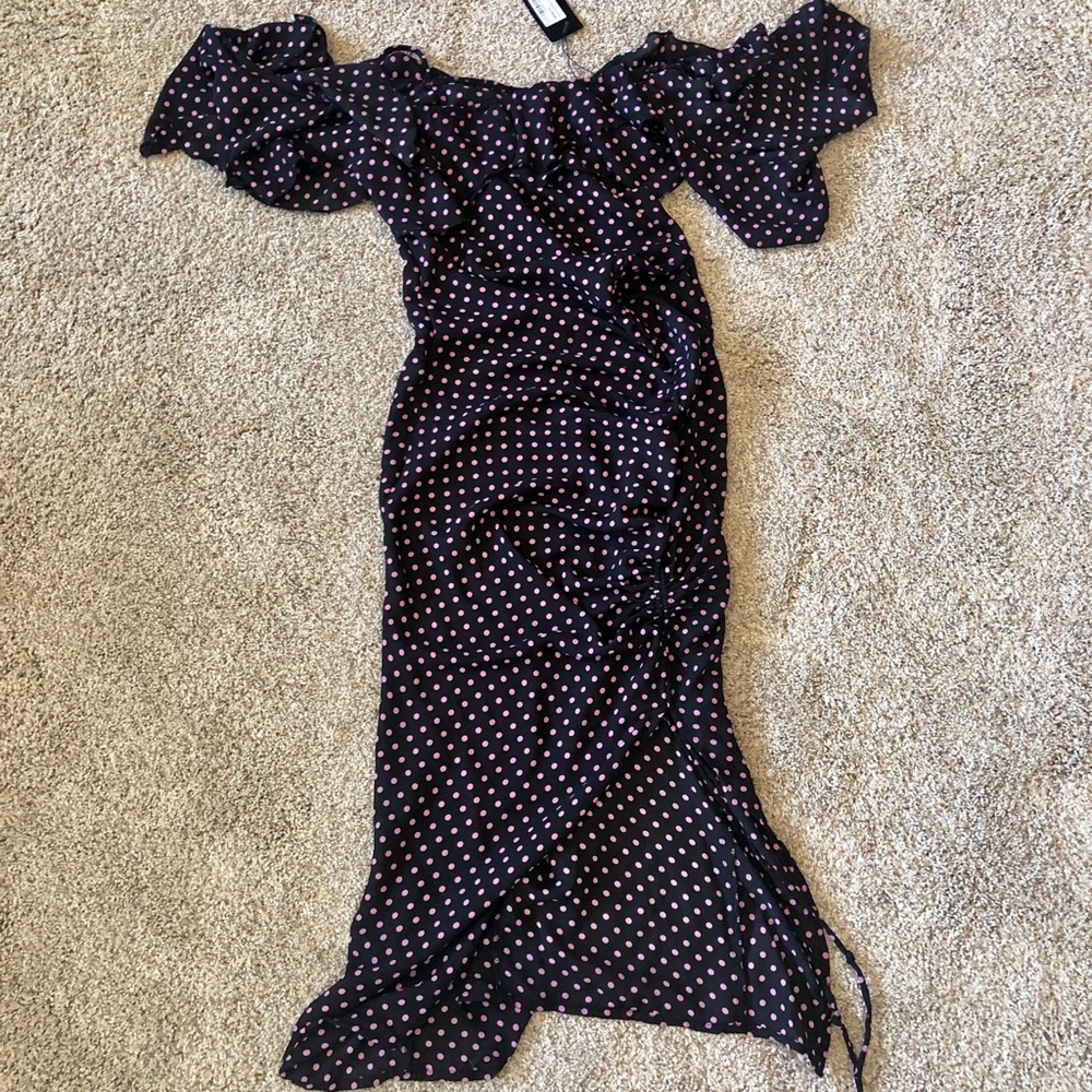 Polka dot midi dress